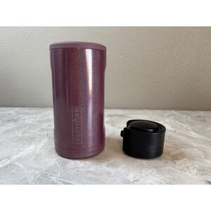 BruMate Hopsulator Trio Insulated Can Cooler Glitter Merlot Stainless Steel